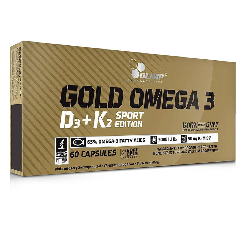 Gold Omega 3 D3+K2, 60 capsule. Olimp Sport Nutrition, Acizi grasi omega din ulei de peste