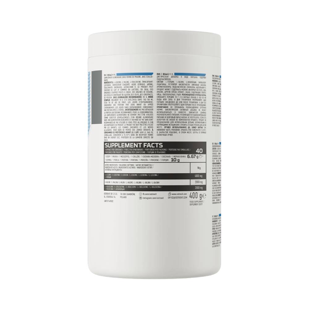 Aminoacizi | BCAA 2-1-1 400g, pudra, Ostrovit, Aminoacizi cu catena ramificata 1