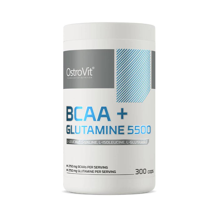 BCAA | BCAA + Glutamina 5500, 300 capsule, Ostrovit, Supliment alimentar aminoacizi 0