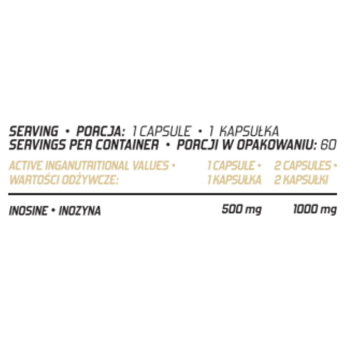 Aminoacizi Inozina 500mg, 60 capsule, Evolite Nutrition, Supliment alimentar pentru sanatate 2