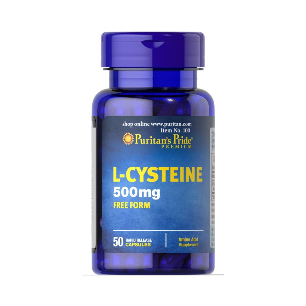 Digestie | L-Cisteina 500mg, 50 capsule, Puritan's Pride, Supliment alimentar pentru sanatate 0