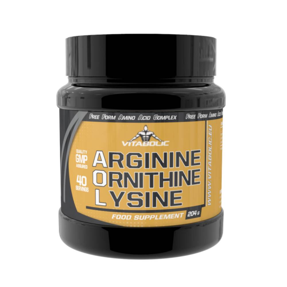 Arginina | AOL pudra, 204g, Vitabolic, Supliment alimentar pentru recuperare 0