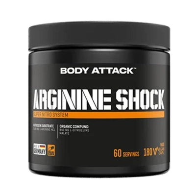 Arginina | Arginine Shock, 180 capsule, Body Attack, Oxid nitric 0