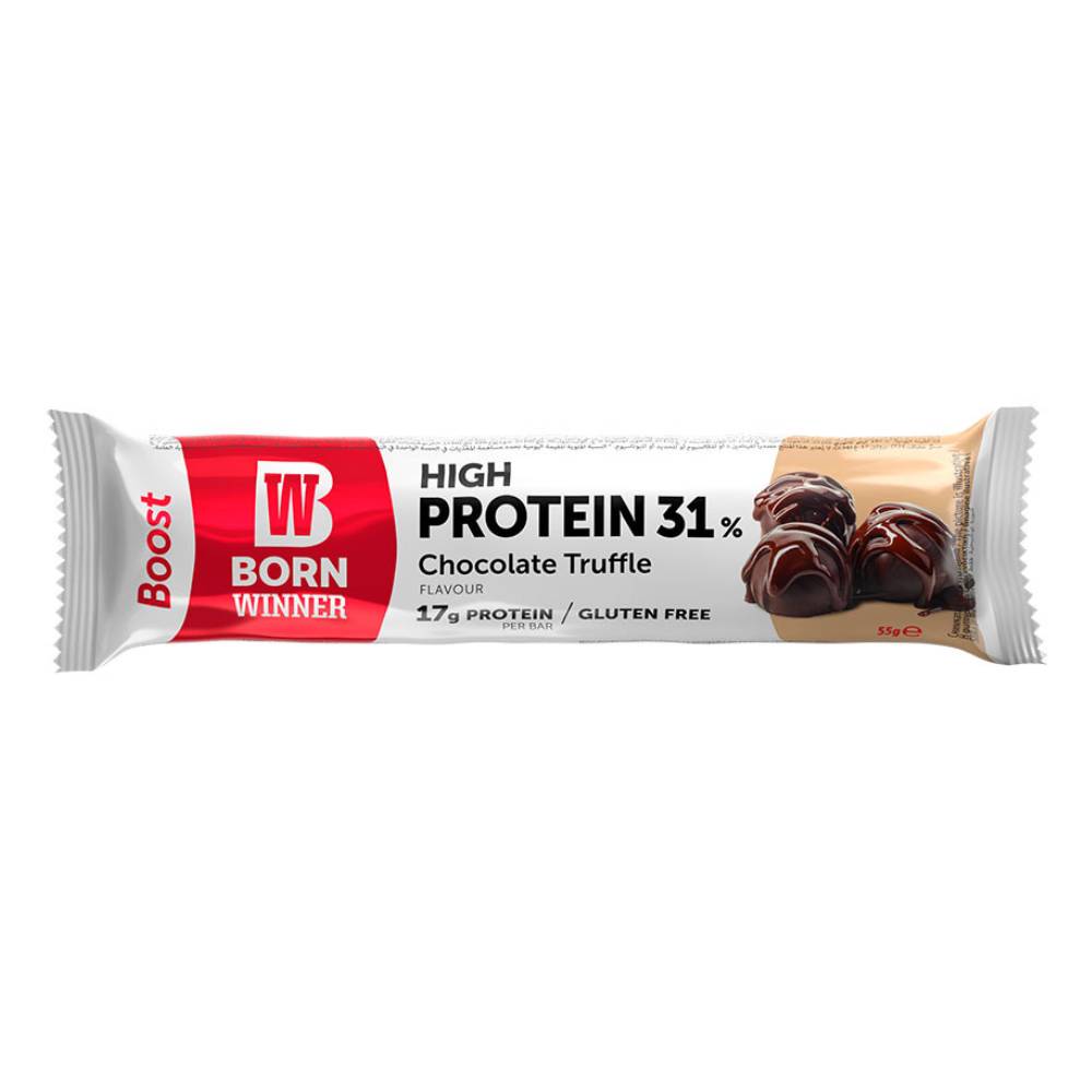 Black Friday - Reduceri Baton proteic Boost 55g, Born Winner Chocolate Truffle Promotie 2