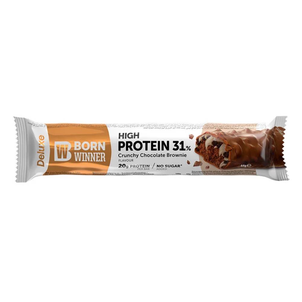 Black Friday - Reduceri Baton proteic Deluxe 64g, Born Winner Crunchy Chocolate Brownie Promotie 1