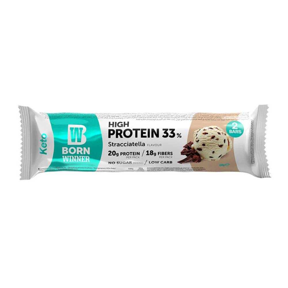 Black Friday - Reduceri Baton proteic Keto 2x30g, Born Winner Stracciatella Promotie 1