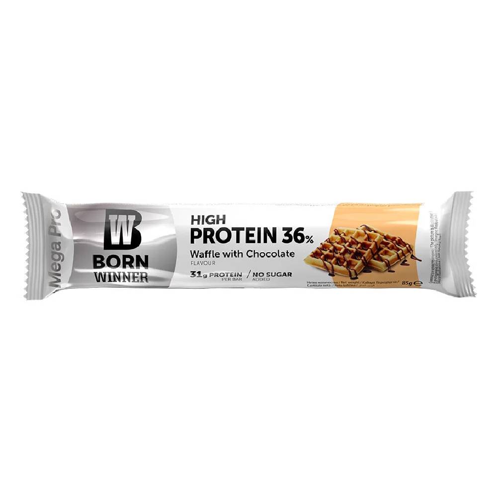 Black Friday - Reduceri Baton proteic Mega Pro 85g, Born Winner Waffle With Chocolate Promotie 2