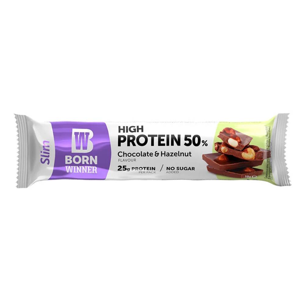 Black Friday - Reduceri Baton proteic Slim 50g, Born Winner Chocolate Hazelnut Promotie 2