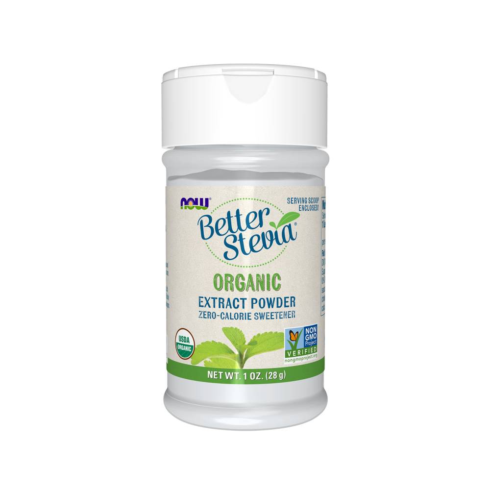 Better Stevia pudra, 28g, Now Foods, Indulcitor natural pe baza de extract de stevia organica 1