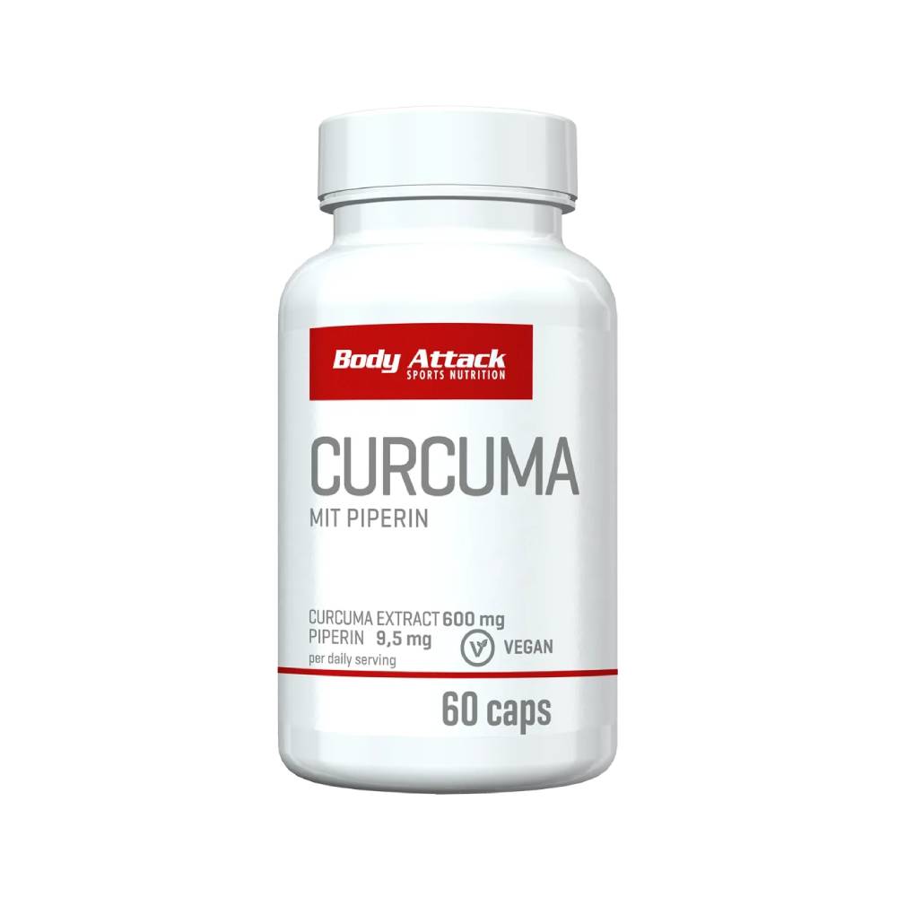 Curcuma, 60 capsule, Body Attack, Supliment alimentar pentru sanatate