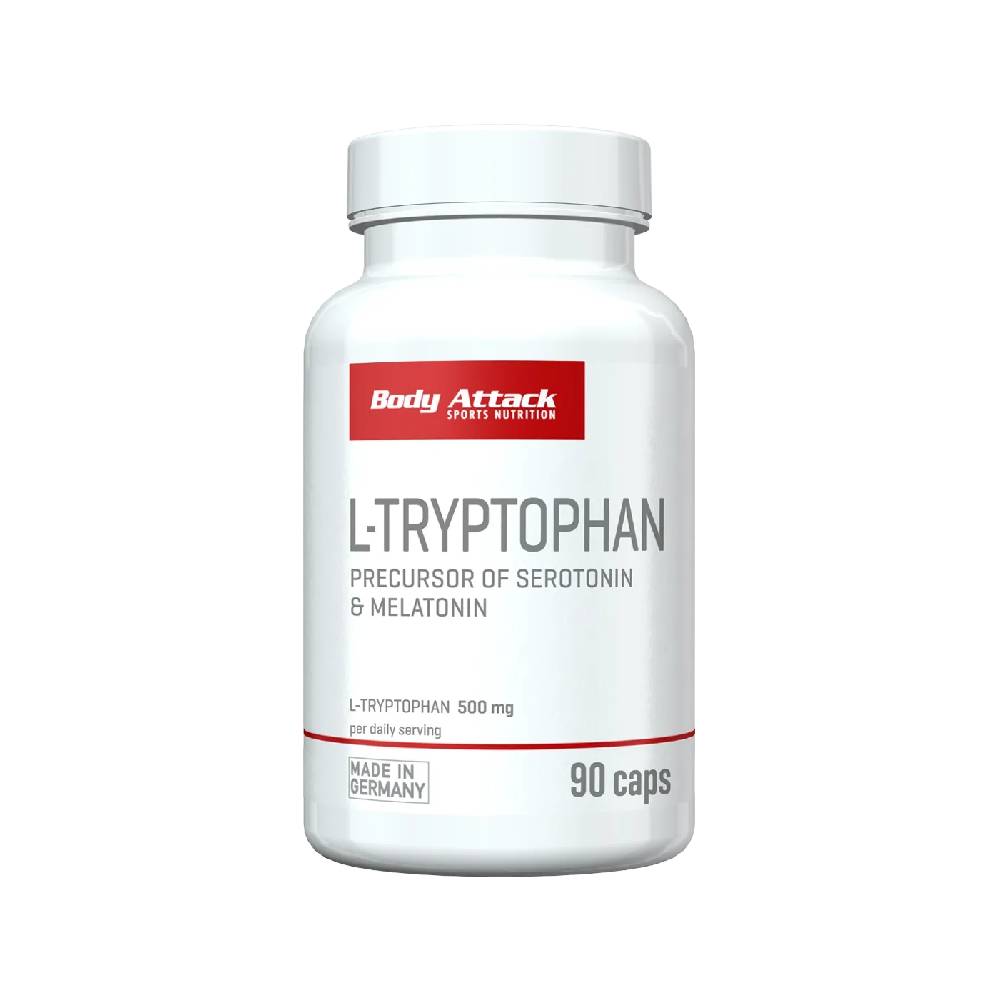 L-Triptofan 500mg, 90 capsule, Body Attack, Supliment alimentar antistres