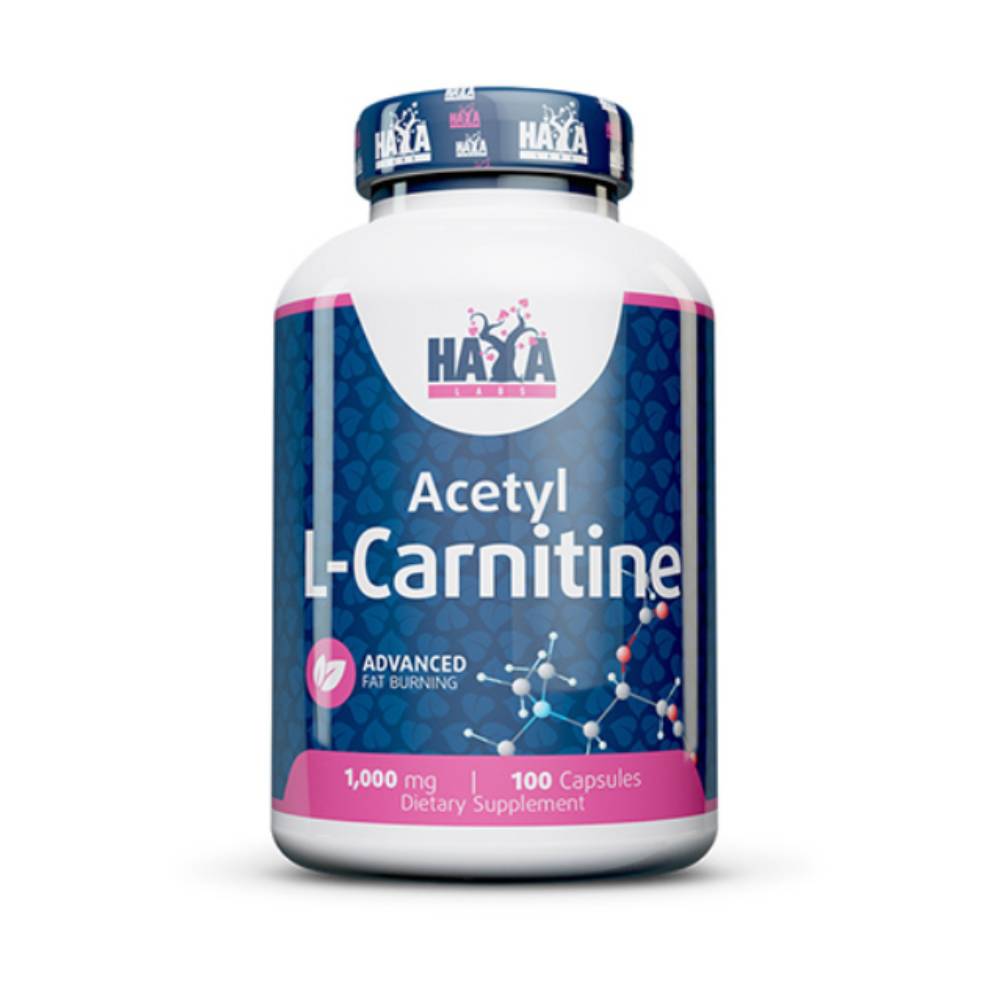 Carnitina | Acetil L-Carnitina 1000mg, 100 capsule, Haya Labs, Supliment alimentar slabire 0