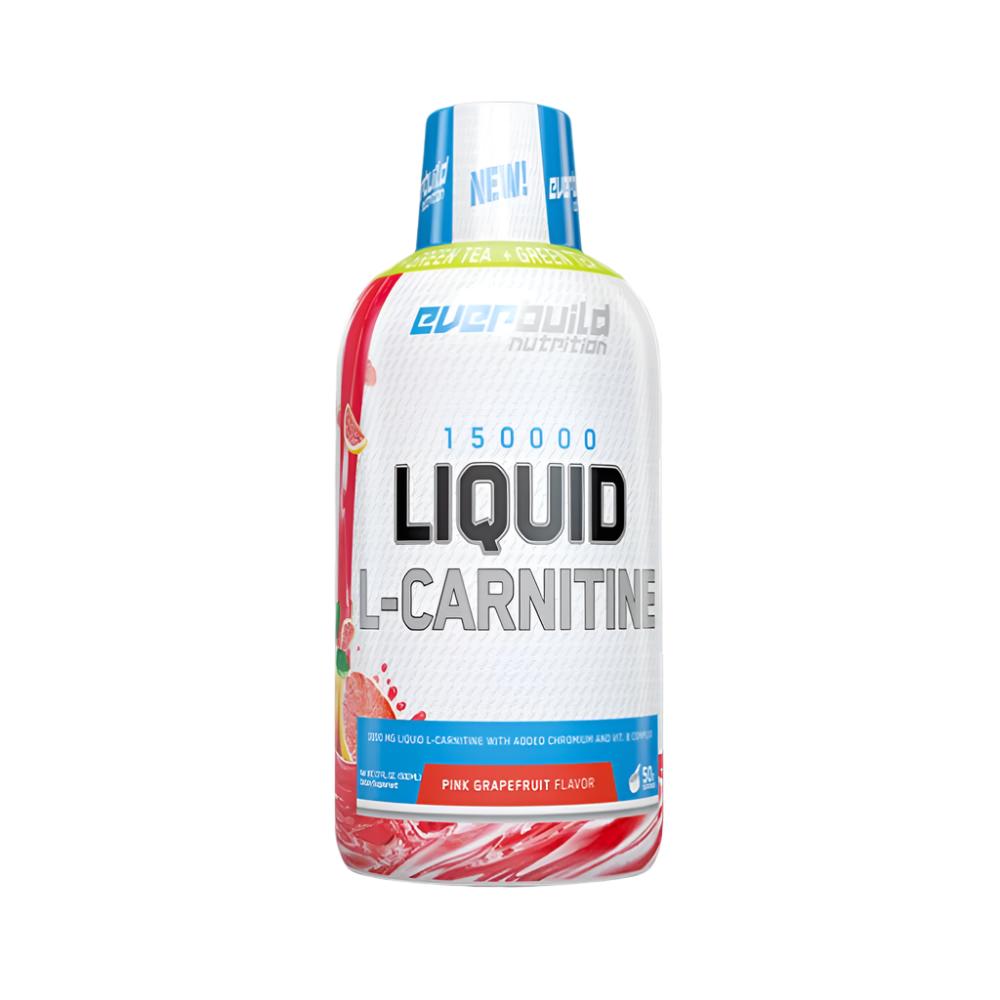 Black Friday - Reduceri L - Carnitina lichida + Ceai verde, 500ml, Everbuild Nutrition, Supliment slabire Pink Grapefruit Promotie 1