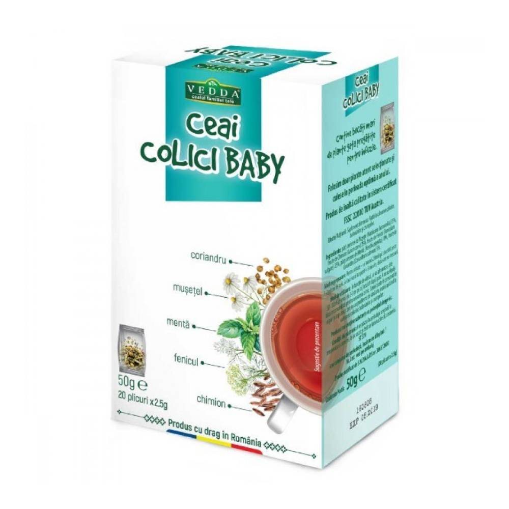 Digestie | Ceai Colici Baby, 20 plicuri, Vedda, Supliment alimentar pentru digestie 0