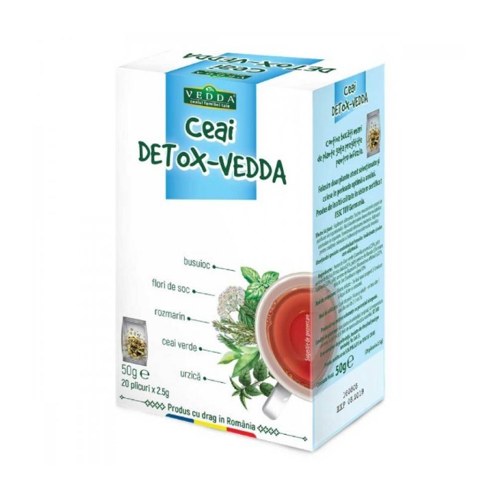 Black Friday - Reduceri Ceai Detox, 20 plicuri, Vedda, Supliment alimentar pentru detoxifiere Promotie 1