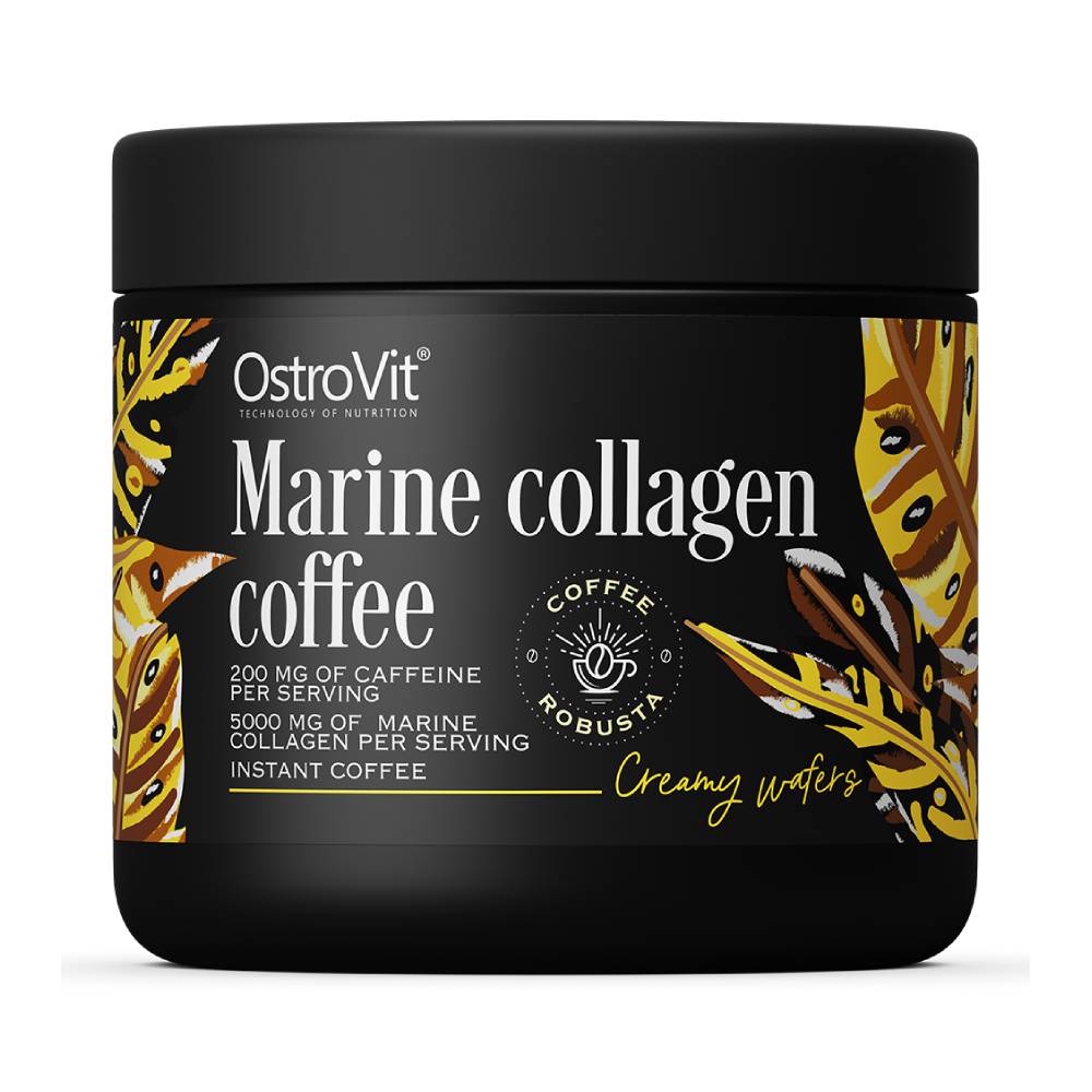 Colagen | Cafea cu Colagen Marin pudra, 150g, Ostrovit, Supliment alimentar pentru energie 0