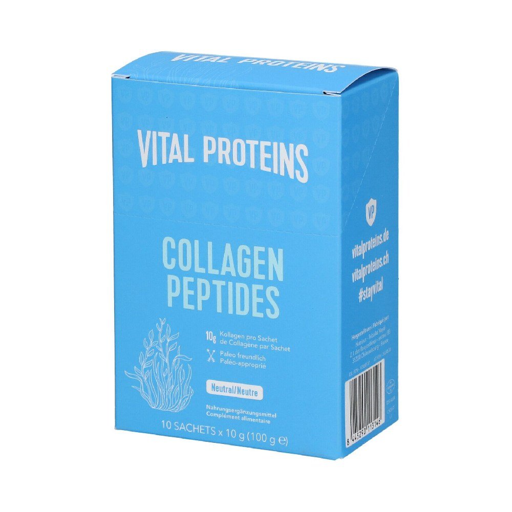 Colagen | Peptide de colagen, pudra, 10x10g (100g), Vital Proteins, Supliment alimentar pentru oase si articulatii 0