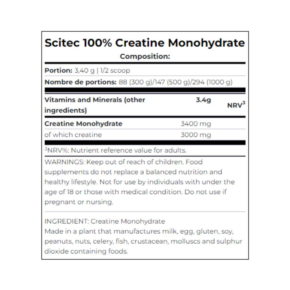 Creatina | Creatina monohidrata 300g, pudra, Scitec Nutrition,  Supliment crestere masa musculara 1