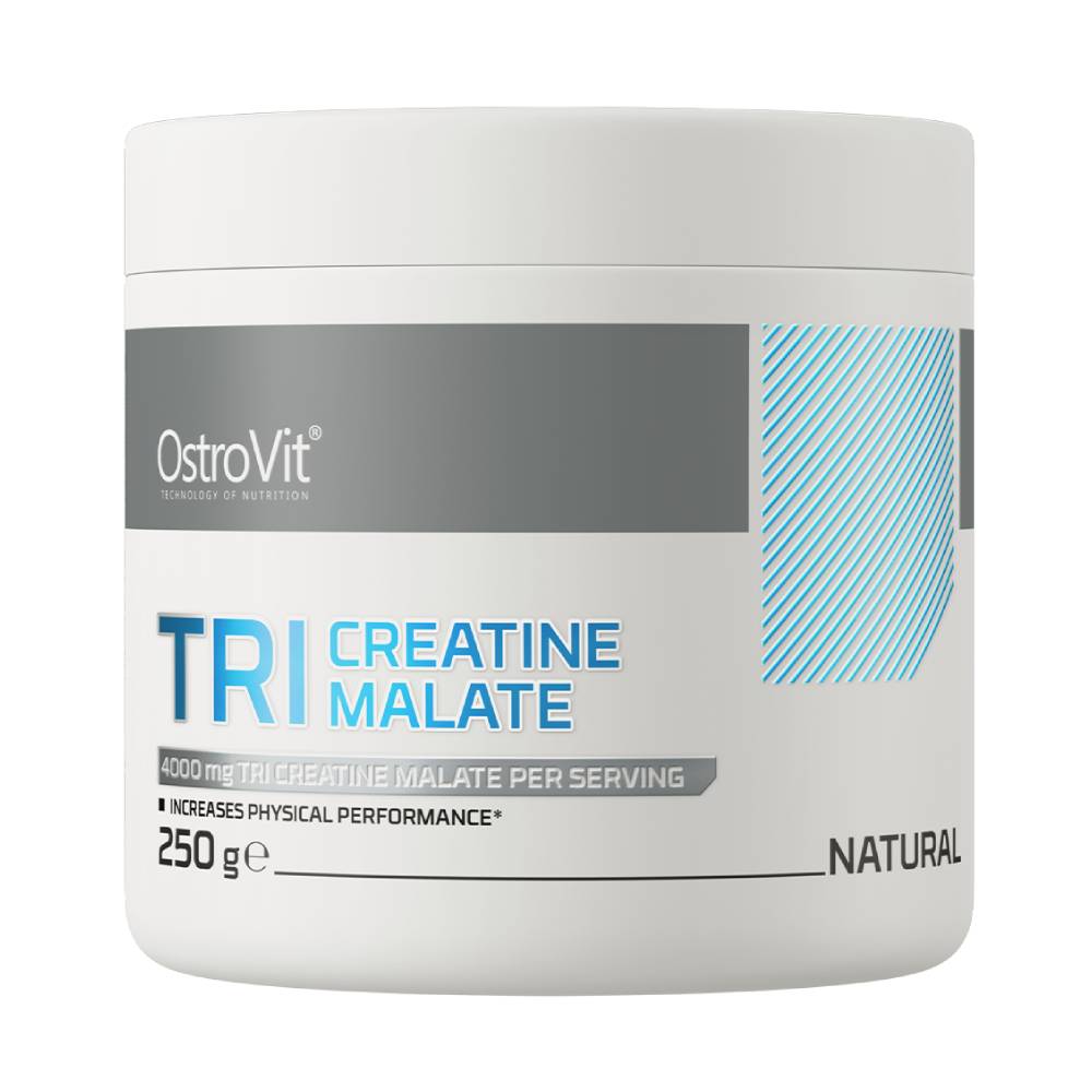 Creatina Tri Creatina Malat pudra, 250g, Ostrovit, Supliment alimentar crestere masa musculara Natural 1