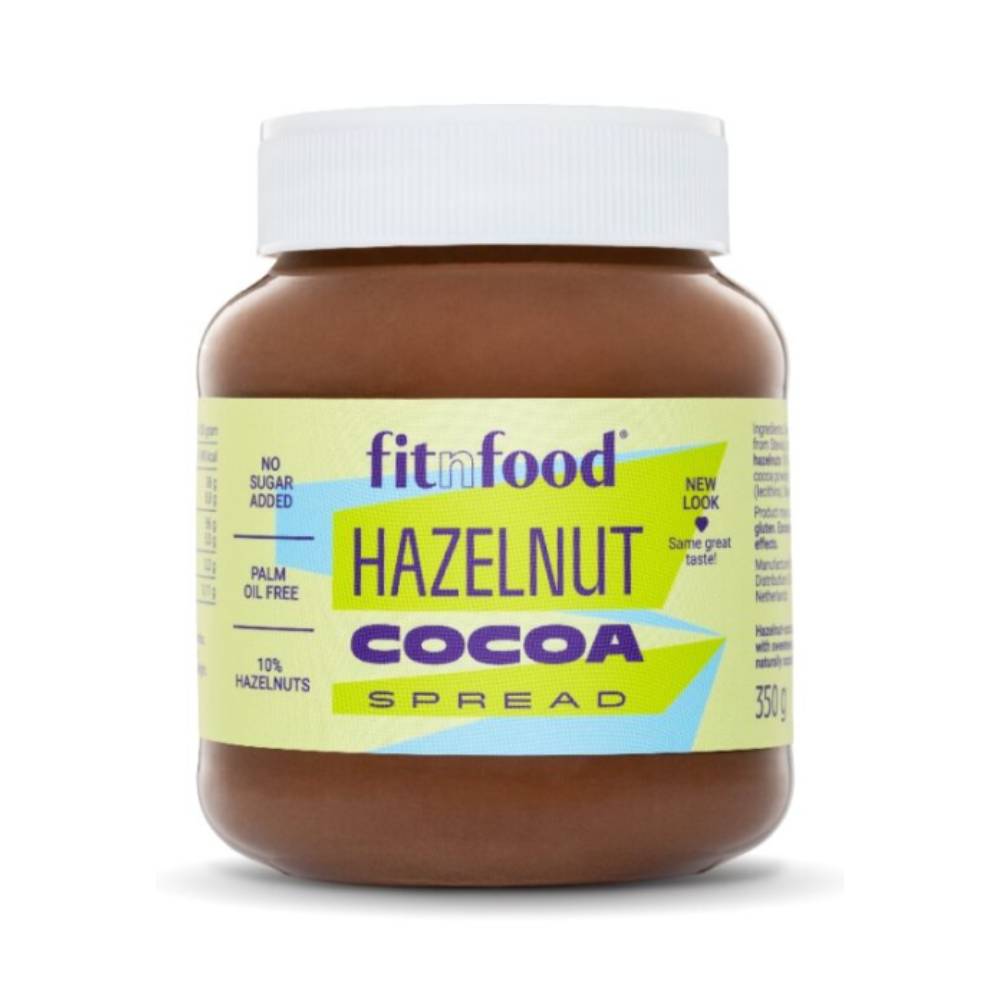 Black Friday - Reduceri Hazelnut Cocoa Spread, 350g, Fitnfood, Crema tartinabila fara zahar Promotie 1