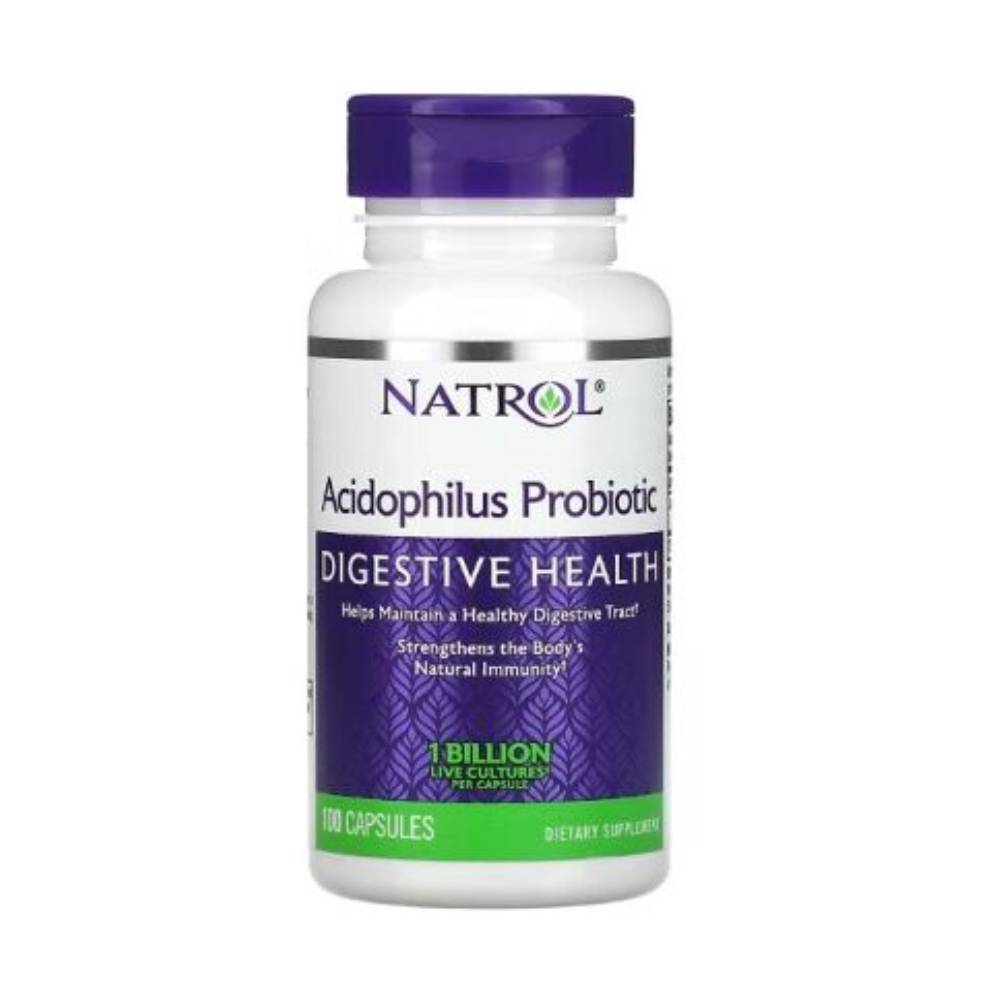 Digestie | Probiotic Acidophilus 100 capsule, Natrol, Supliment alimentar pentru digestie si imunitate 0