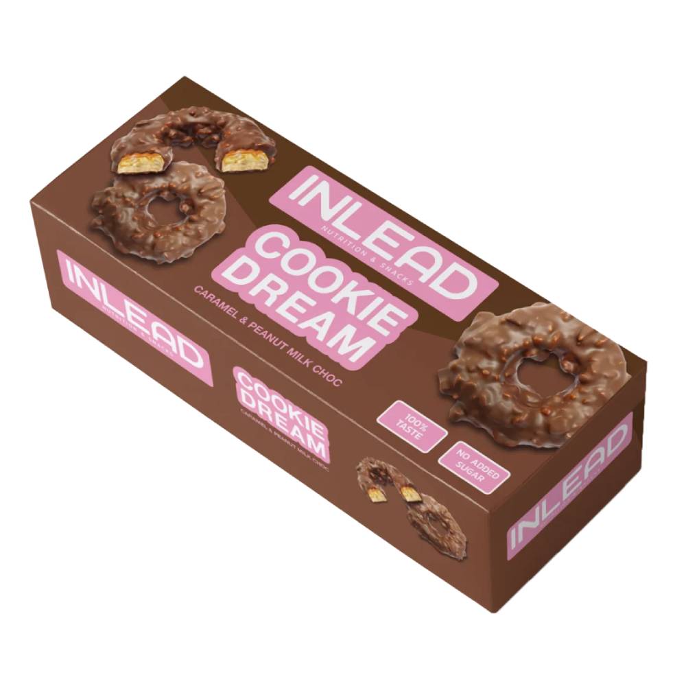 Black Friday - Reduceri Cookie dream 125g, Inlead, Biscuiti fara zahar adaugat Caramel & Peanut Milk Chocolate Promotie 2