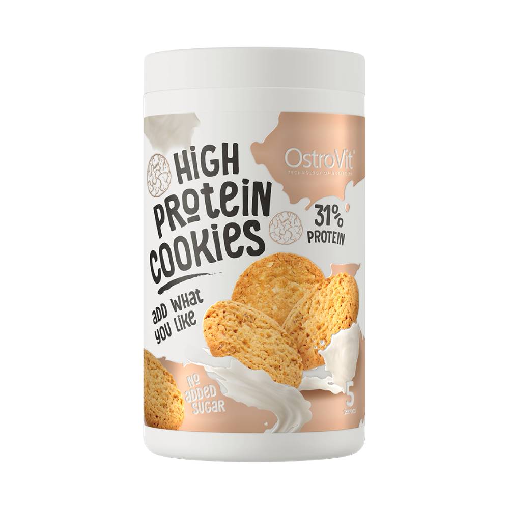 Alimente proteice | High protein cookies pudra, 375g, Ostrovit, Amestec pentru fursecuri proteice 0