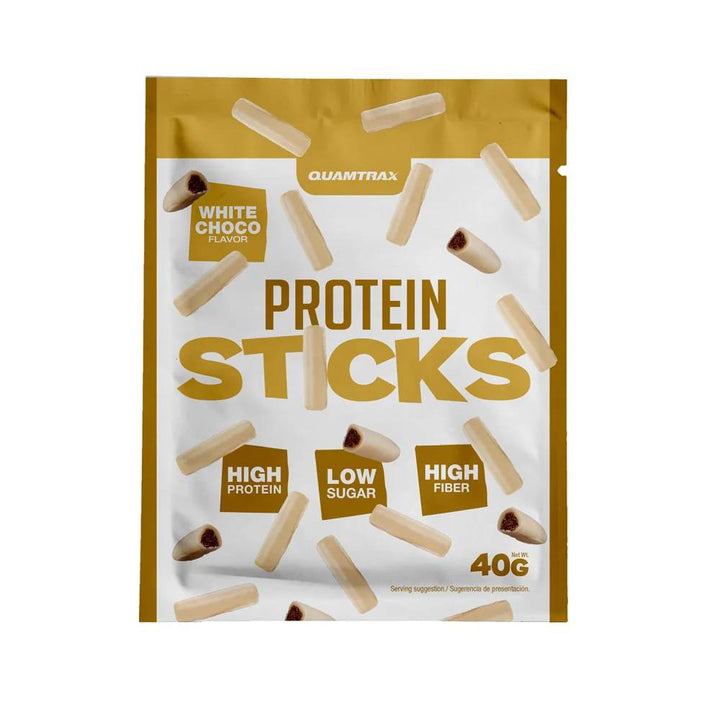 Black Friday - Reduceri Protein Sticks 40g, Quamtrax, Desert bastonase proteice White Choco Promotie 2