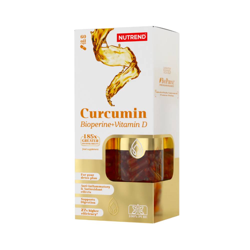 Nutrend | Curcumina + Bioperina + Vitamina D 60 capsule, Nutrend, Supliment alimentar pentru imunitate si detoxifiere 0