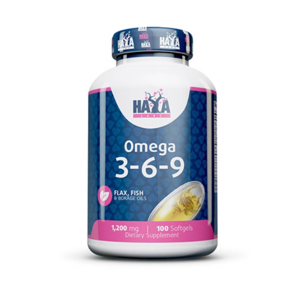 Black Friday - Reduceri Omega 3 6 9 1200mg, 100 capsule moi, Haya Labs, Acizi grasi din ulei de peste Promotie 1