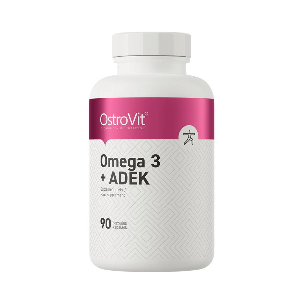 Black Friday - Reduceri Omega 3 + ADEK, 90 capsule, Ostrovit, Acizi grasi din ulei de peste + complex de vitamine Promotie 1