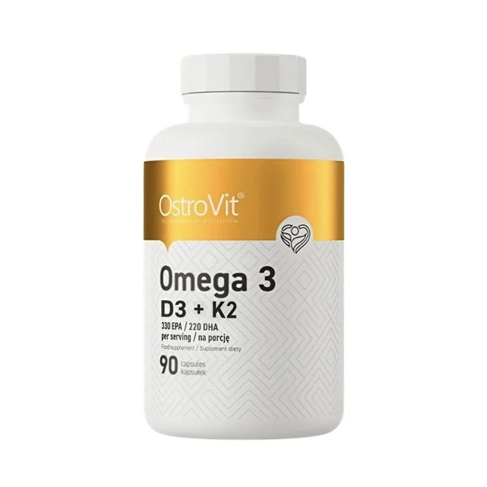 Acizi grasi Omega | Omega 3 D3 + K2, 1000mg, 90 capsule, Ostrovit, Acizi grasi si vitamine 0