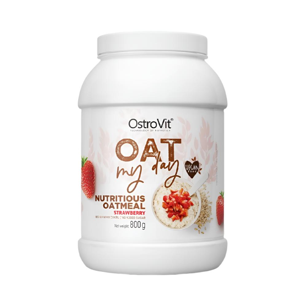 Black Friday - Reduceri Oat my day, 800g, pudra, Ostrovit, Fara zahar adaugat Strawberry Promotie 1