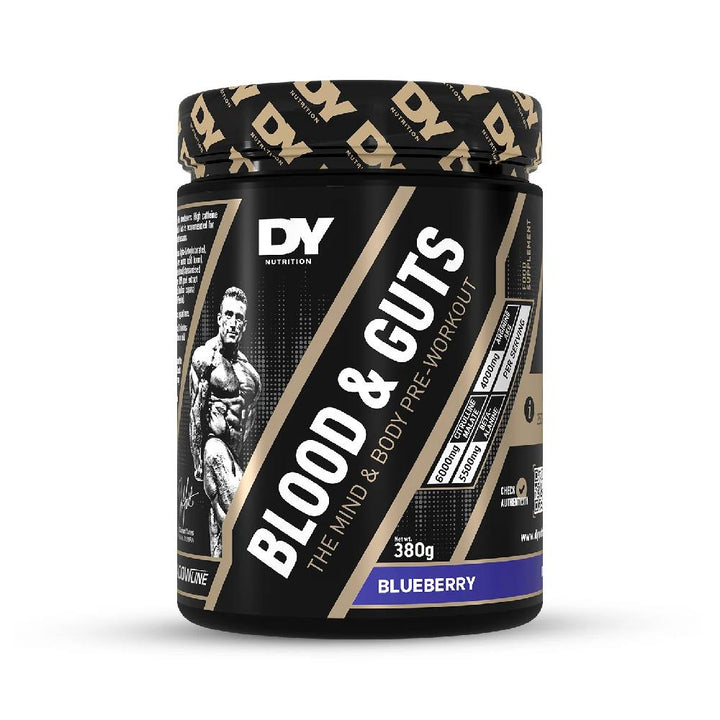 Suplimente antrenament | Blood & Guts, pudra, 380g, Dorian Yates, Supliment alimentar pre-workout cu cofeina 8