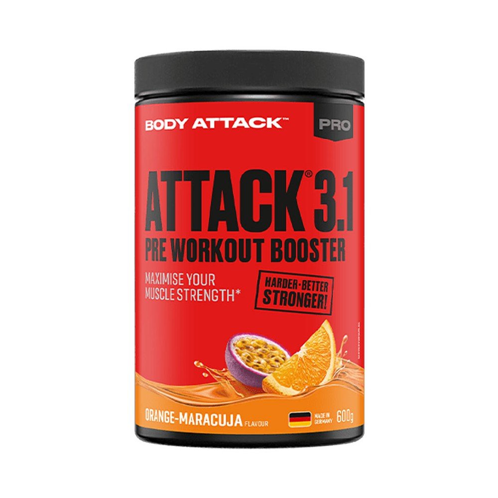 Pre-workout | Pre-workout Booster, pudra, 600g, Body Attack, Supliment pre-antrenamet cu cofeina 0