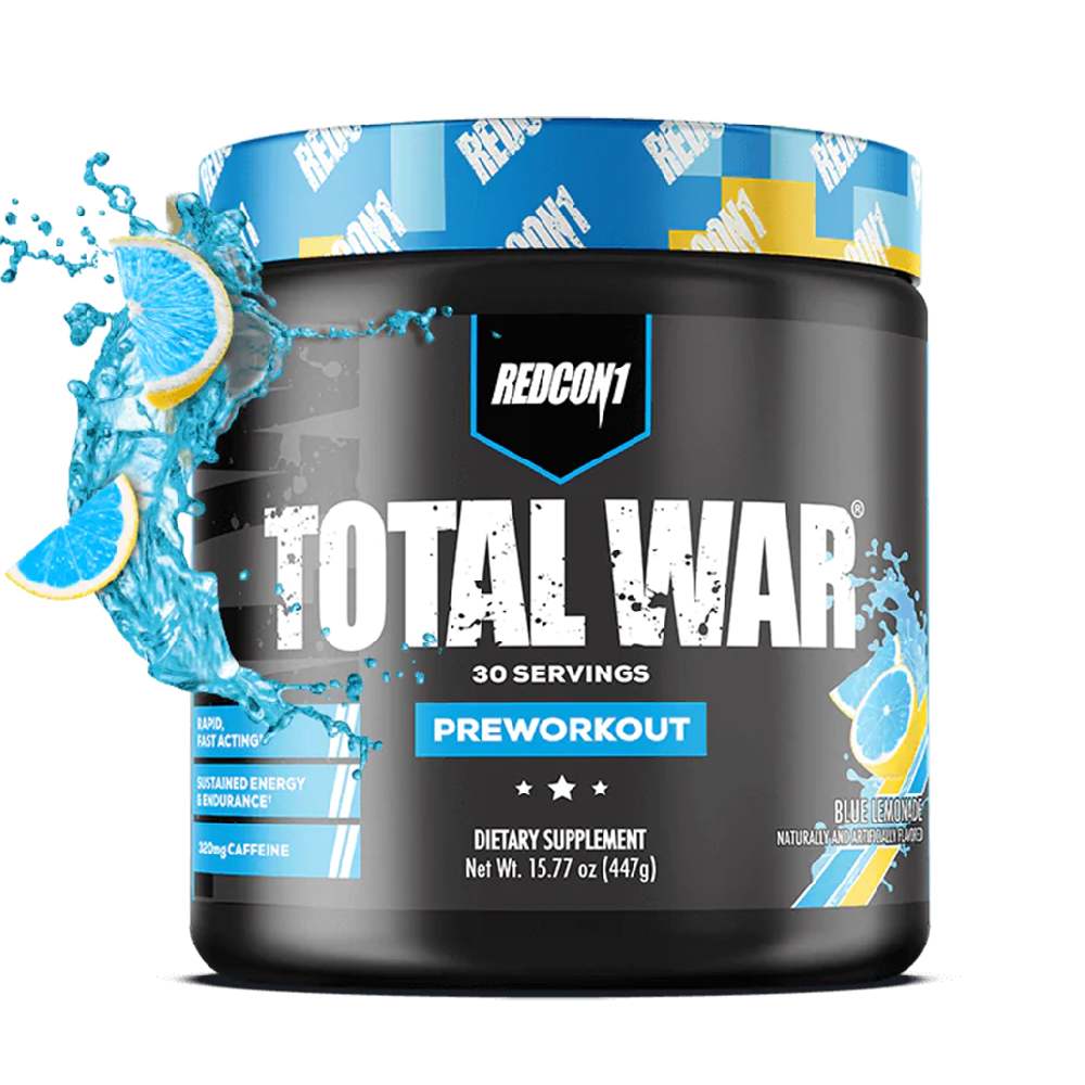 Pre - workout Total War, pudra, 390g, Redcon1, Supliment alimentar pre - workout cu cofeina Blue Raspberry 1