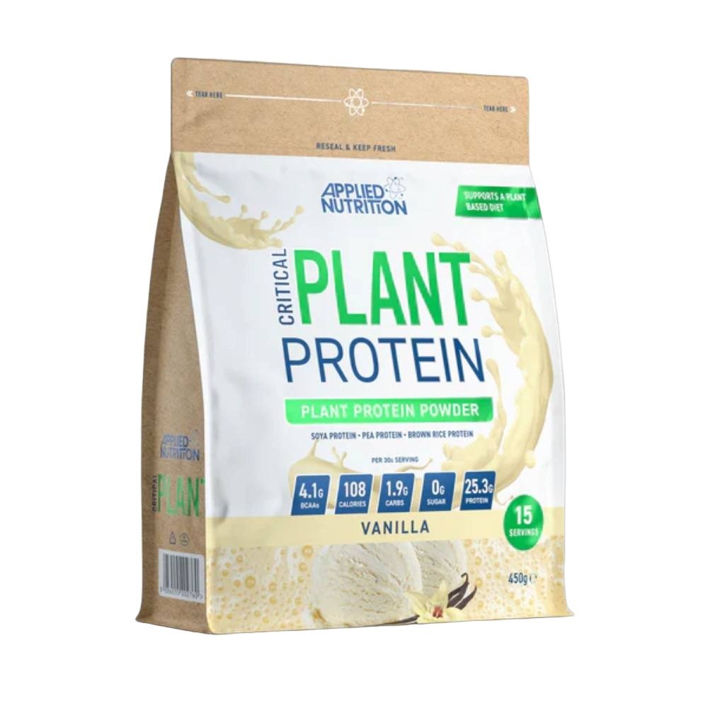 Black Friday - Reduceri Critical plant protein pudra, 450g, Applied Nutrition, Proteina vegetala Vanilla Promotie 2