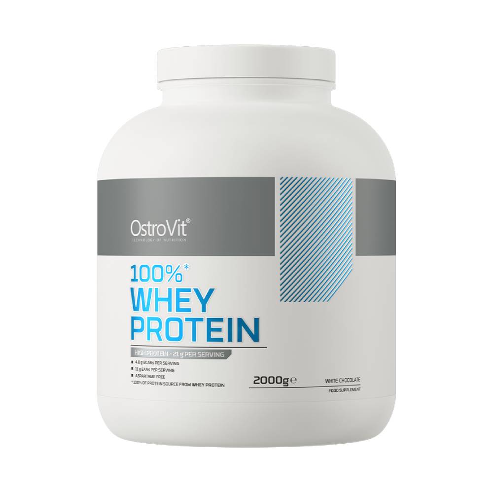 Suplimente antrenament | Whey Protein 2kg, pudra, Ostrovit, Concentrat proteic din zer 0