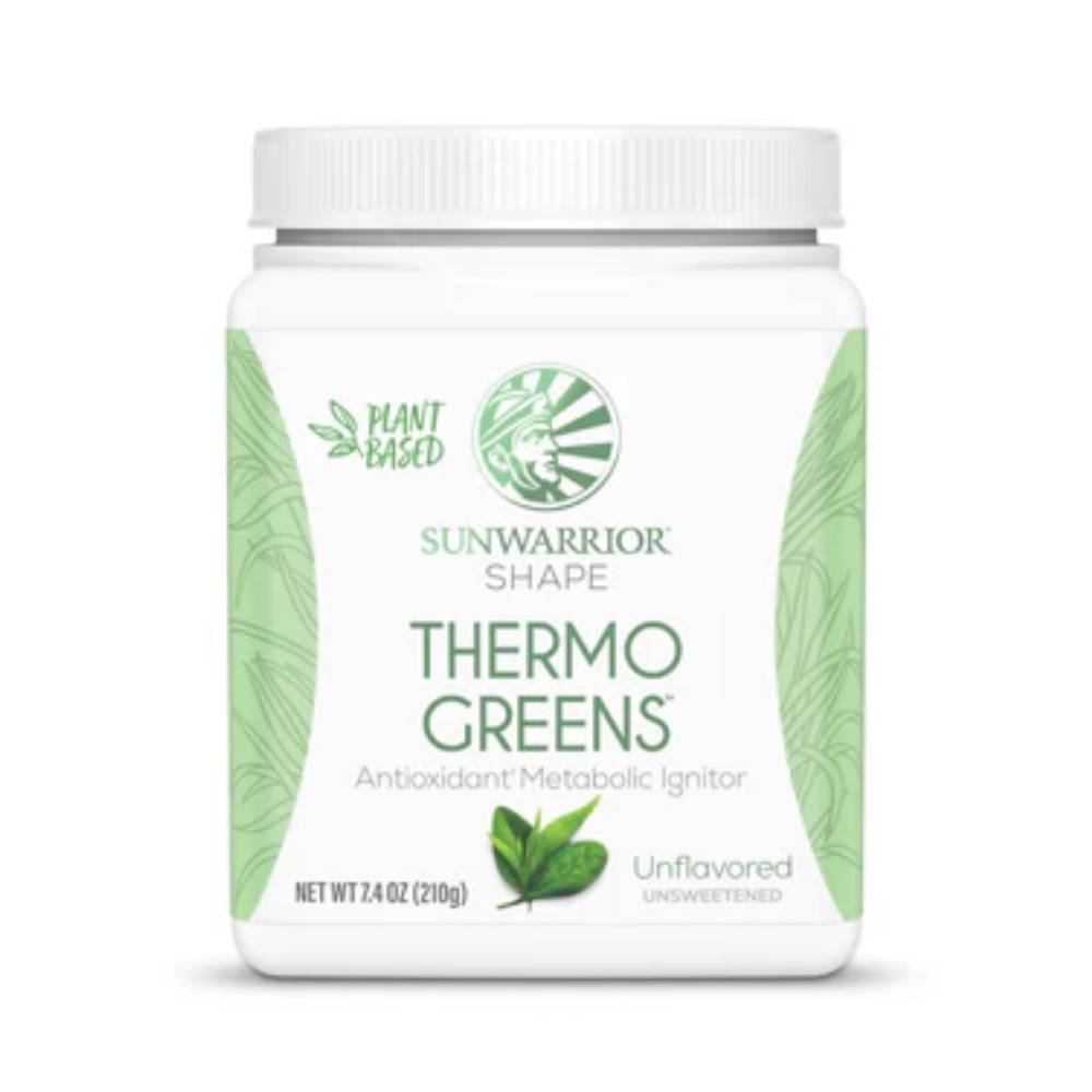 Black Friday - Reduceri Shape Thermo Greens pudra, 210g, Sunwarrior, Superalimente verzi cu rol de ardere grasimi Unflavoured Promotie 1