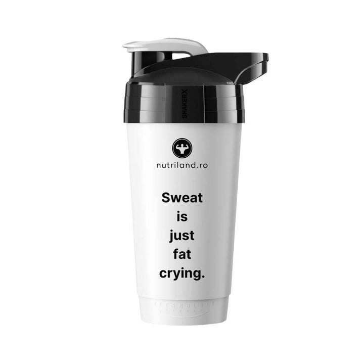 Black Friday - Reduceri ShakerX Nutriland Gym Rules, 700ml Sweat is just fat crying Promotie 1