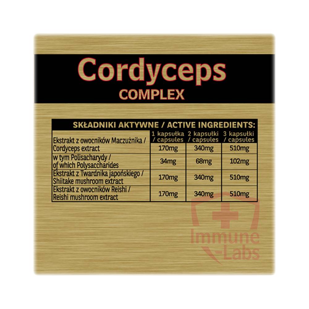 Immune Labs | Extract de cordiceps 60 capsule, Immune Labs, Cu Reishi si Shitake 1