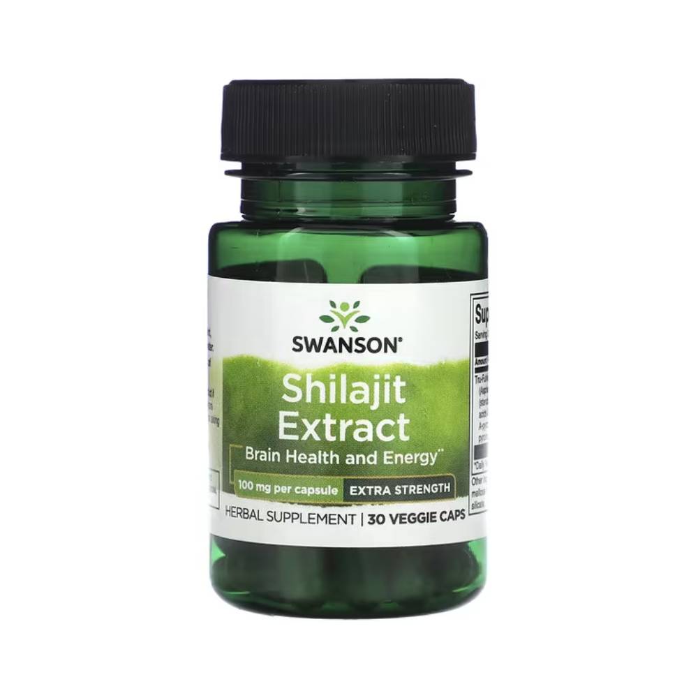 Suplimente antistres | Extract de Shilajit 100mg, 30 capsule, Swanson, Complex de acid fulvic 0