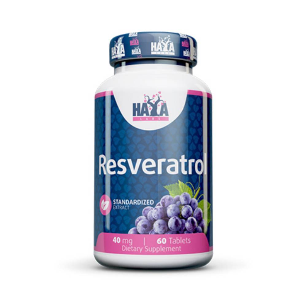 Black Friday - Reduceri Resveratrol 40mg, 60 tablete, Haya Labs, Supliment antioxidanti sportivi Promotie 1