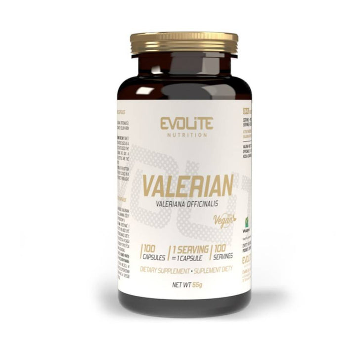 Suplimente sanatate Valeriana 450mg, 100 capsule, Evolite Nutrition, Supliment alimentar antistres 1