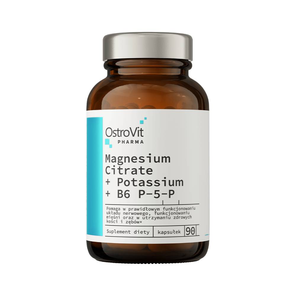 undefined | Citrat de Magneziu + Potasiu + B6 P-5-P 90 capsule, Ostrovit Pharma, Complex vitamine si minerale 0