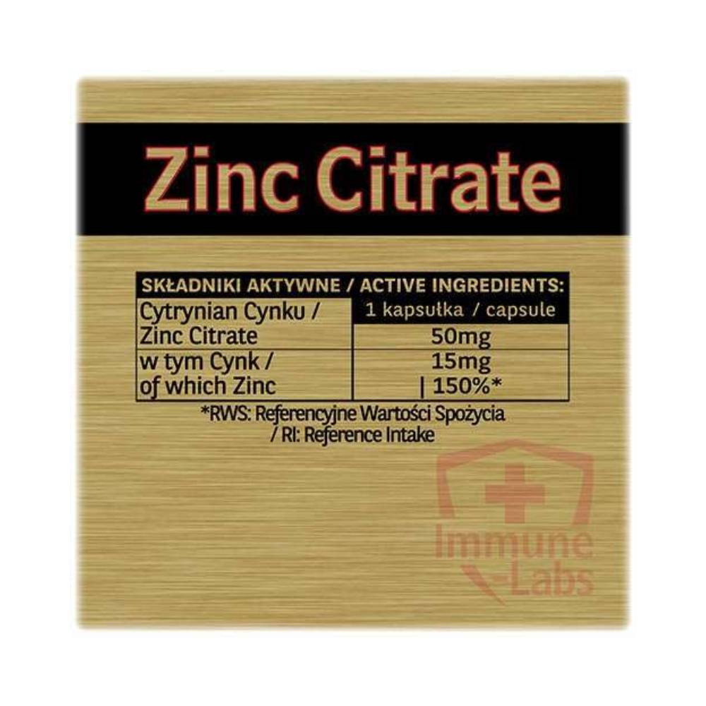 Stimulatoare testosteron | Citrat de Zinc, 150 capsule, Immune Labs, Supliment alimentar pentru sanatate 1