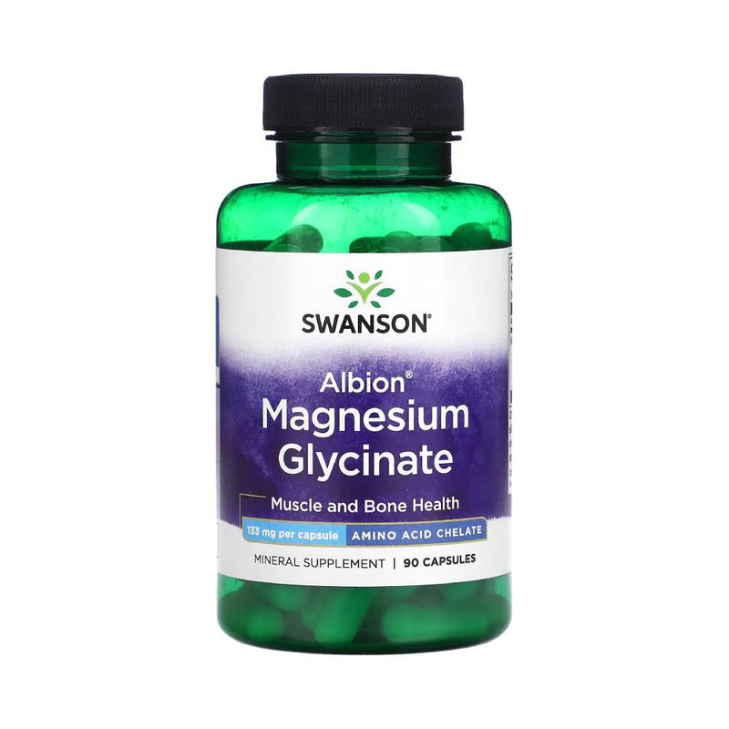 Vitamine si minerale Magneziu Glicinat Albion 133mg, 90 capsule, Swanson, Supliment alimentar pentru sanatate 1