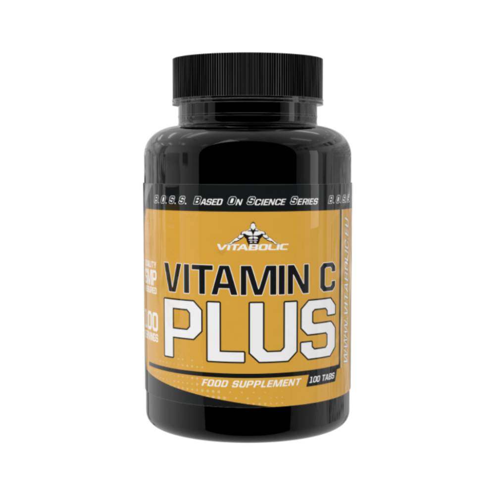 Vitamine si minerale Vitamin C Plus 1000mg, 100 tablete, Vitabolic, Supliment alimentar pentru sanatate 1