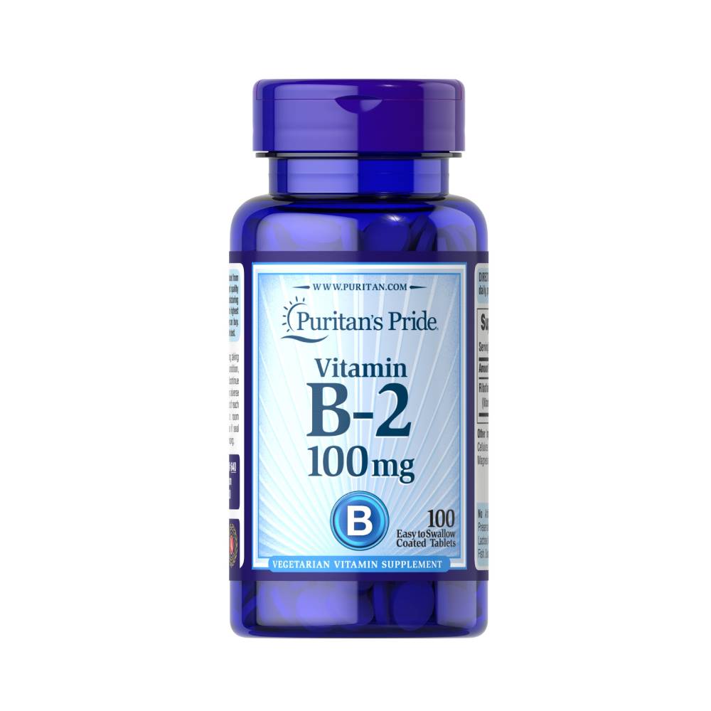 Black Friday - Reduceri Vitamina B2 (riboflavina) 100mg, 100 tablete, Puritan's Pride, Supliment alimentar pentru sanatate Promotie 1