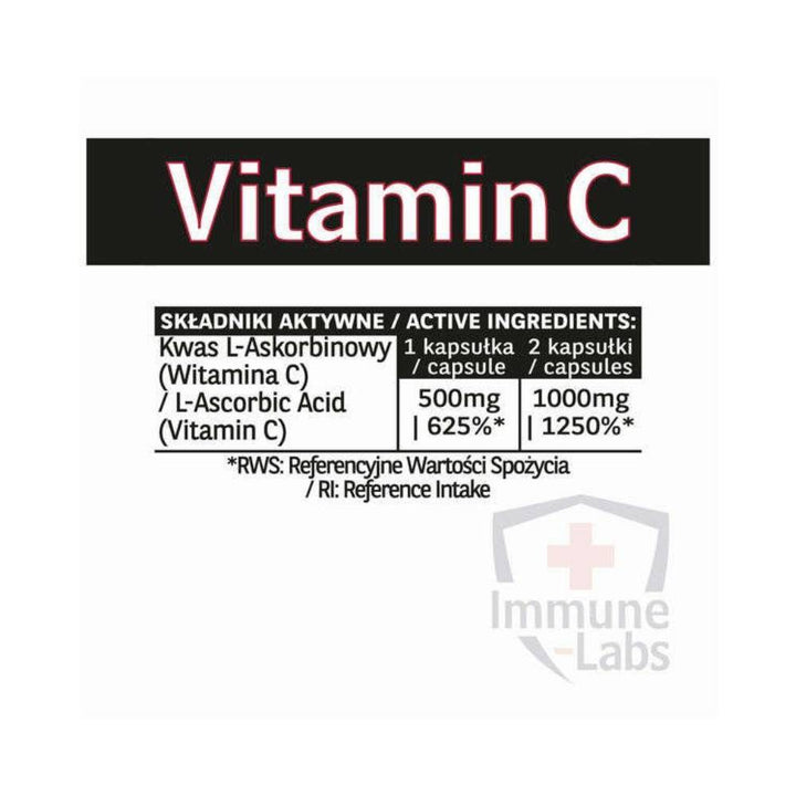 Vitamine | Vitamina C 500mg, 150 capsule, Immune Labs, Supliment alimentar pentru imunitate 1